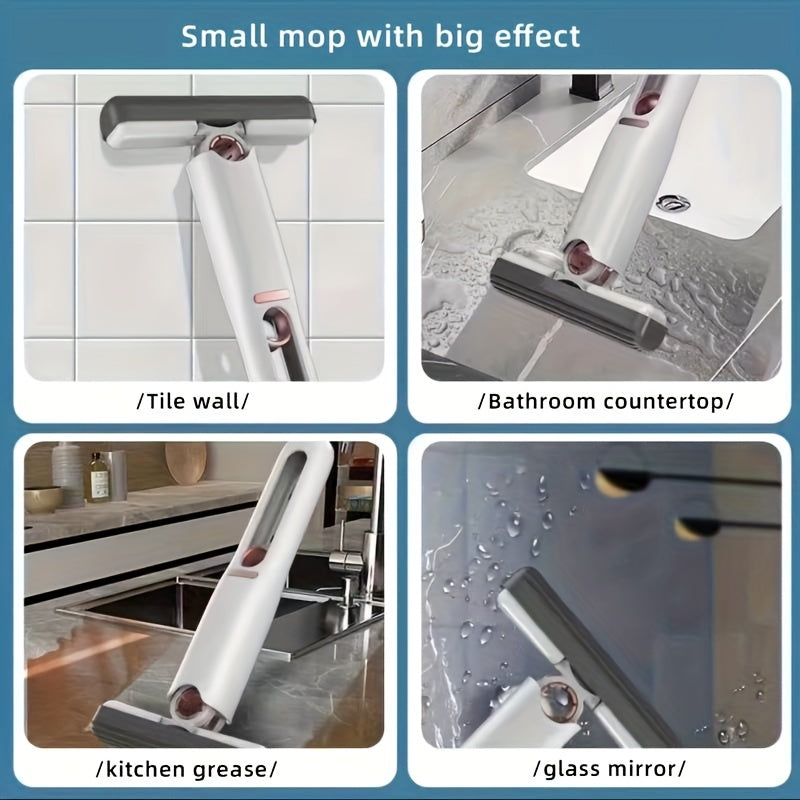 SqueezePro™ Portable Self-Squeeze Mini Mop — Hands-Free, Multi-Surface