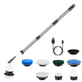 Power Spin Pro Electric Scrubber Cordless, Rechargeable Cleaning Brush with Extension Handle & 8 Heads